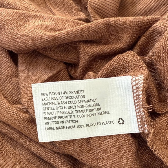 JoyLab Oversized Super Soft Brown Long Sleeve Shirt - Picture 8 of 8